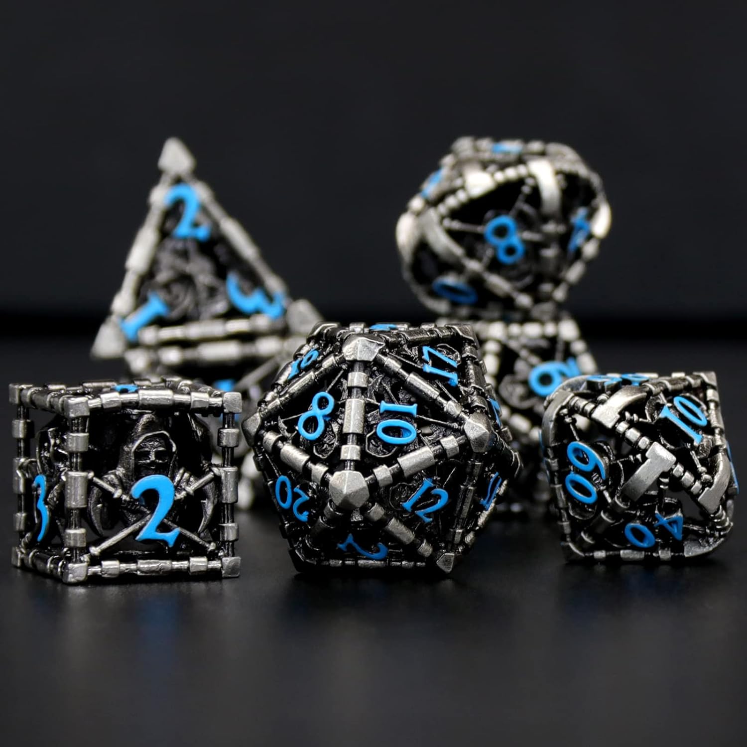 Set de dados de metal guerrero
