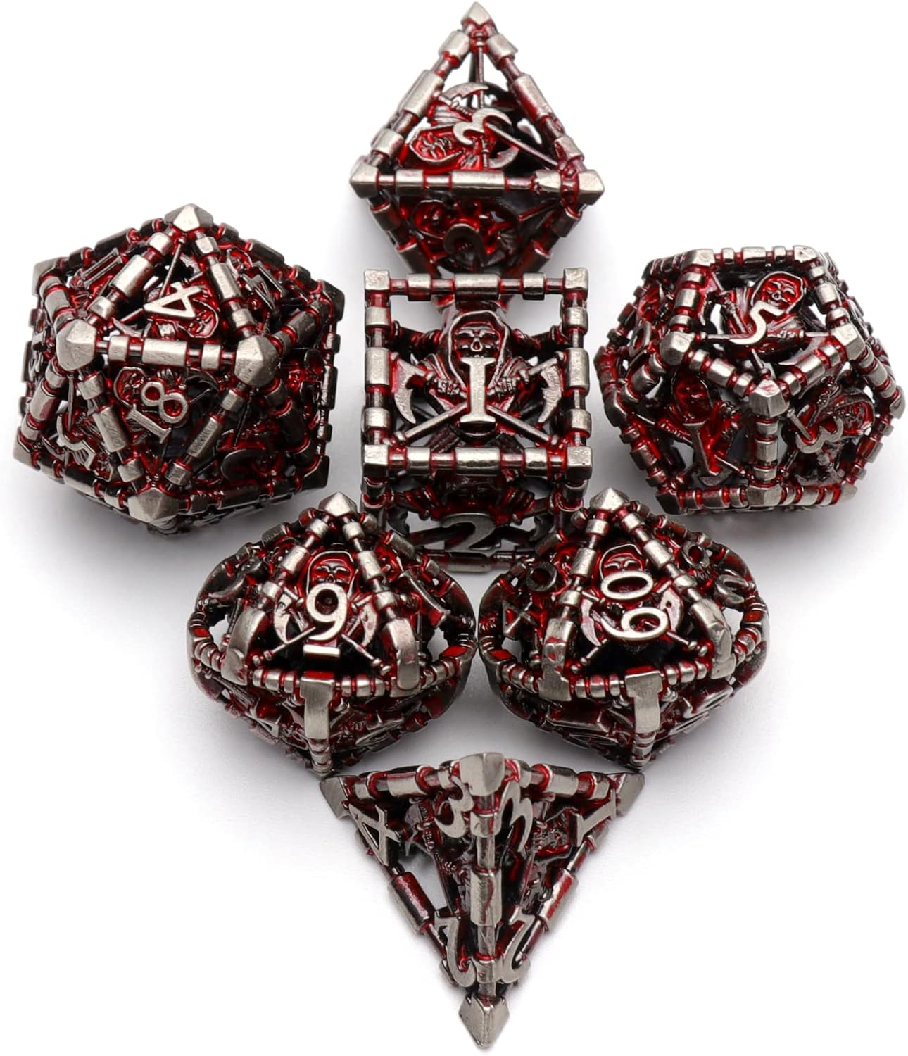 Set de dados de metal guerrero
