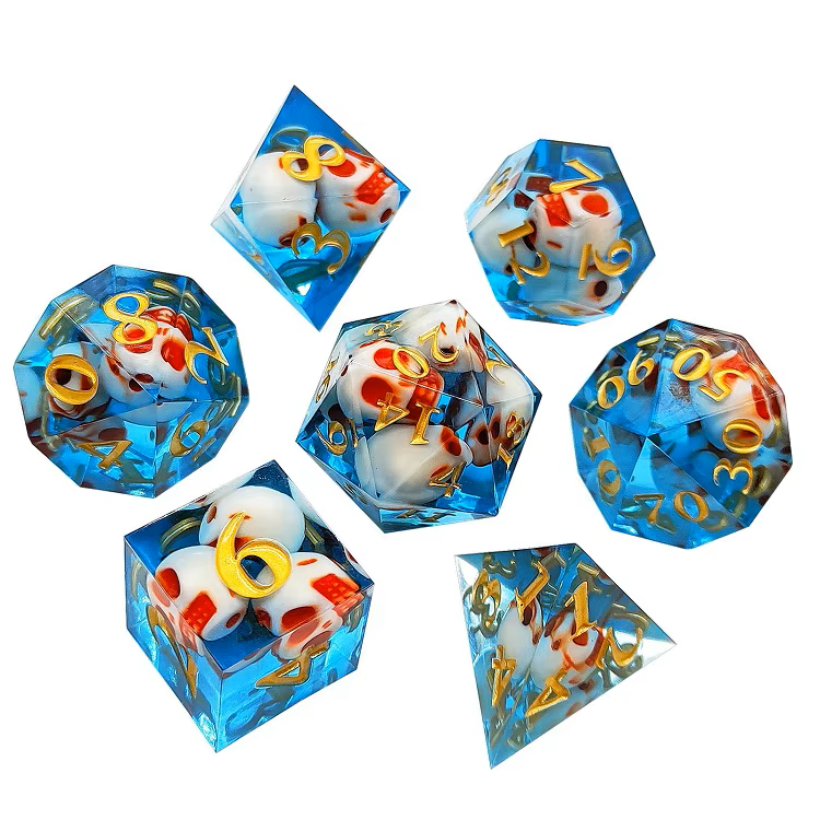 Handmade sharp edge dice Skull
