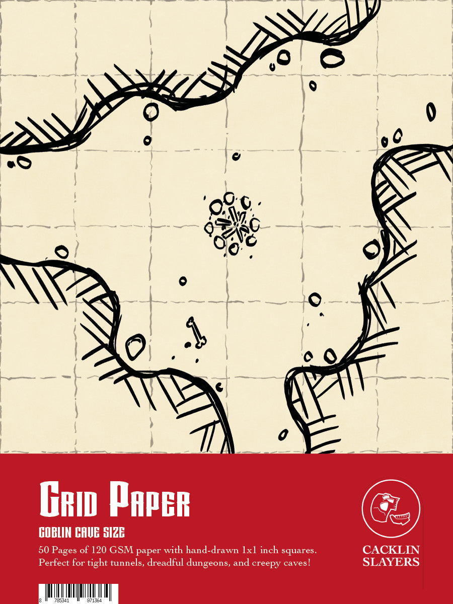 Grid Paper: Goblin Cave A5 Cacklin Slayers
