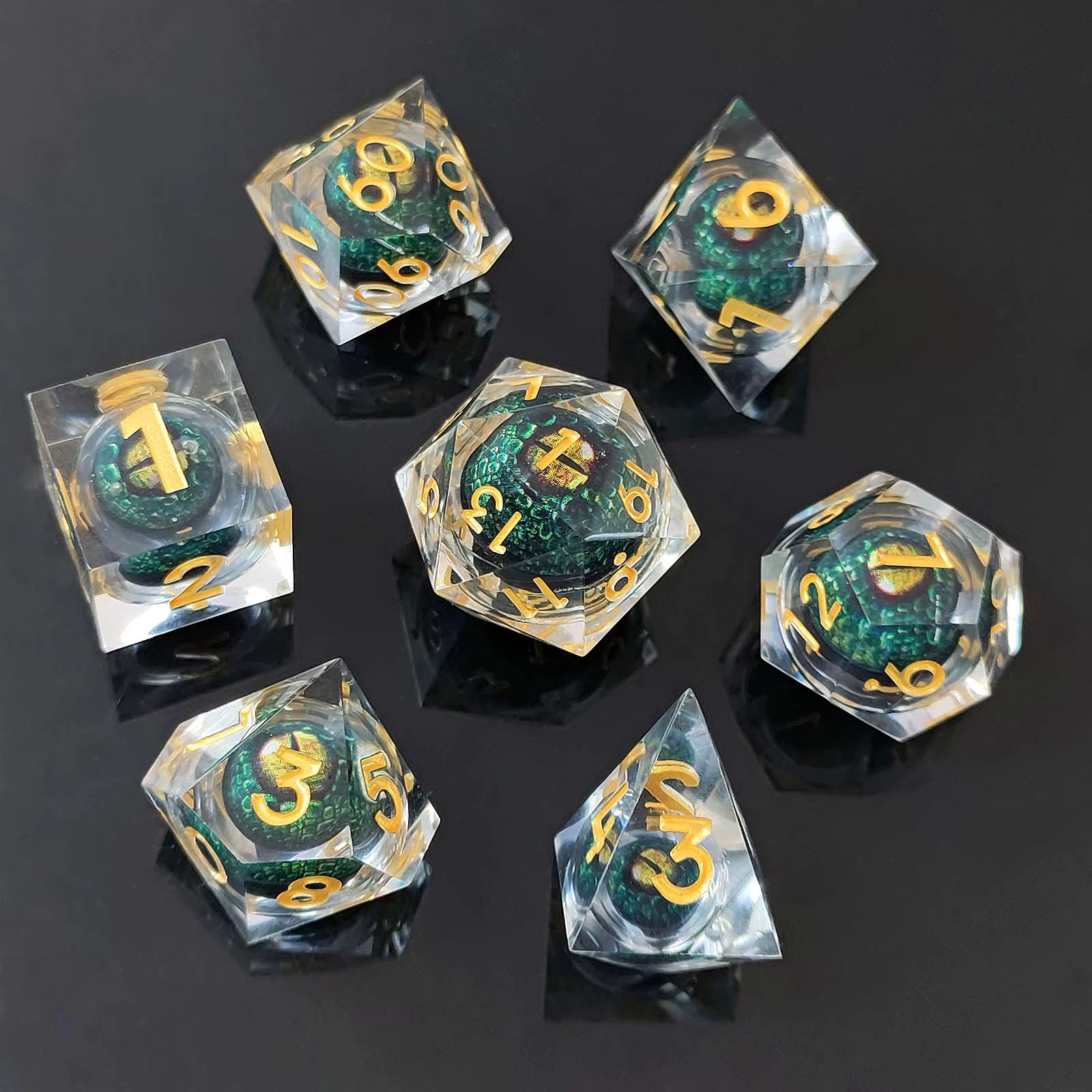 Bewegliches Augen-Kugel-Würfelset Flüssiger Kern