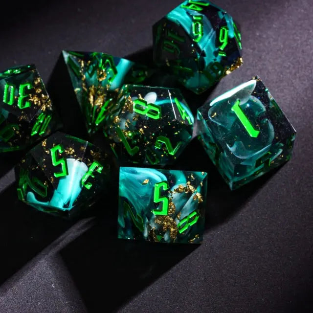 Dados de borde afilado Groen