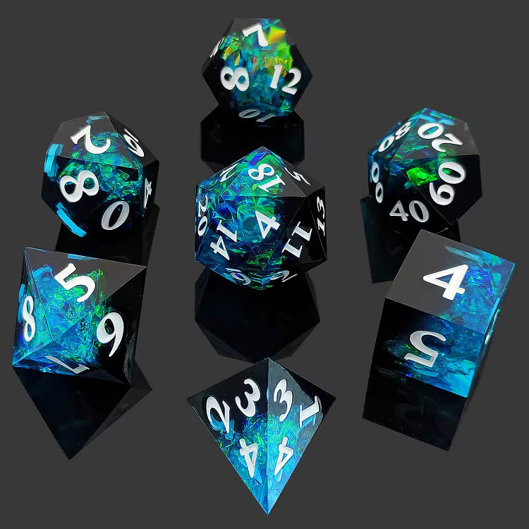 Handmade sharp black blue
