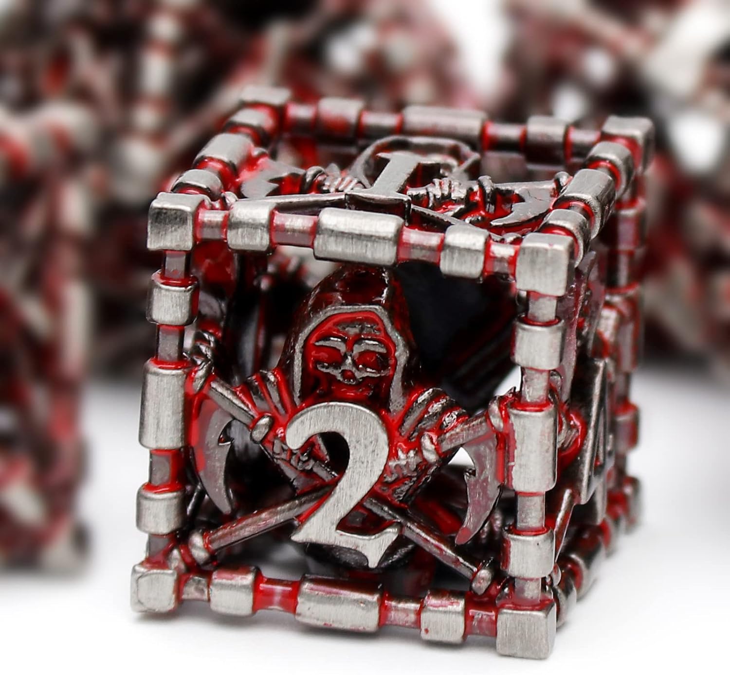 Metal dice set warrior blood