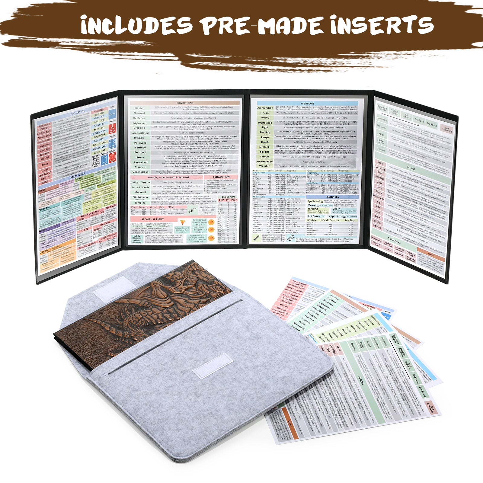 DM Screen DND 5e Dungeon Master Screen Kunstleer